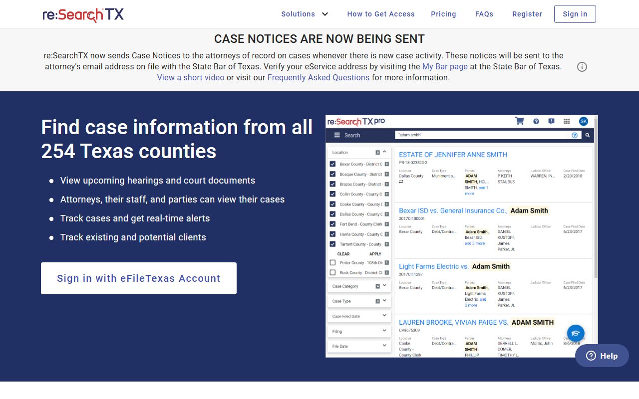 Kenedy County court records after jail arrest re SearchTX portal